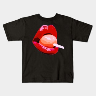 Lollipop Lips Kids T-Shirt